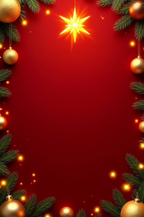 Christmas glowing star frame Template | PosterMyWall