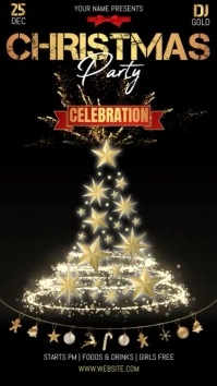 CHRISTMAS GOLD PARTY TEMPLATE Instagram-Story