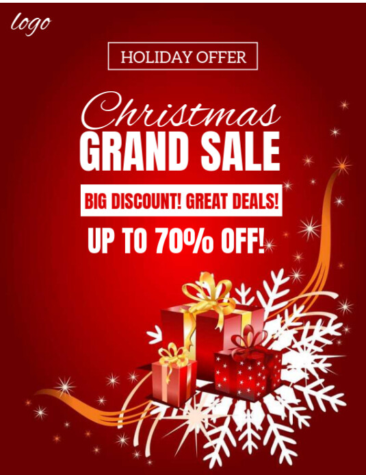 Christmas grand sale Iflaya (Incwadi ye-US) template