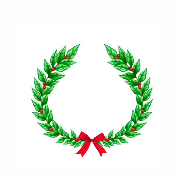 Wreth Templete Christmas green wreath decorated Template | PosterMyWall