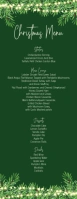 Christmas Greenery Menu card Half Page Letter template