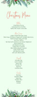Christmas Greenery Menu card Half Page Letter template
