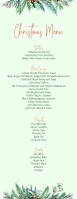 Christmas Greenery Menu card Demi-page de format Letter template
