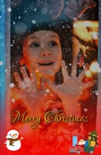 christmas greeting card Tabloid template