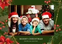 Christmas Greeting Card A6 template