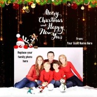 Christmas greeting card Instagram Post template