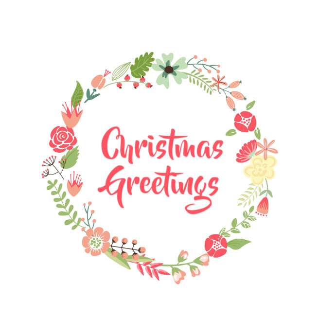 CHRISTMAS GREETING CARD Instagram Post template