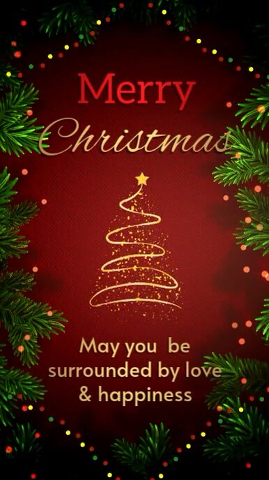 christmas greeting card Instagram Story template