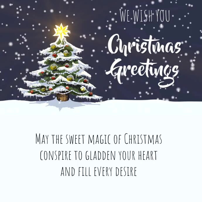 CHRISTMAS GREETING CARD Template PosterMyWall