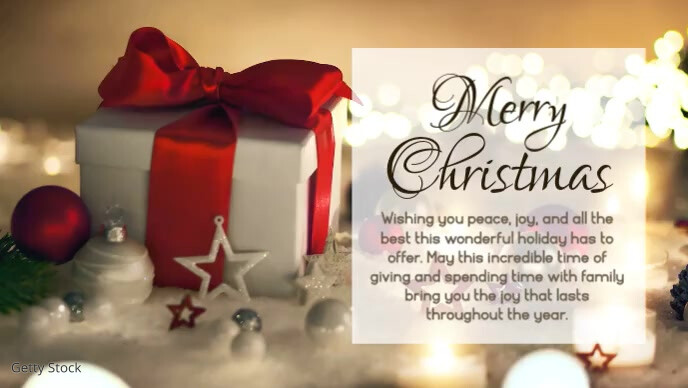 Happy holidays wishes christmas merry greetings quotes wishing present Christmas Greeting Card Message Gift Wishes Template | PosterMyWall