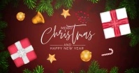 Christmas Greetings Card Capa para evento do Facebook template