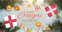 Christmas Greetings Card Facebook Event Cover template