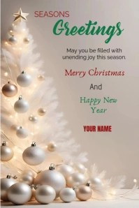 Christmas greetings Pinterest Graphic template