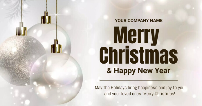 Christmas Greetings Facebook Gedeelde Prent template