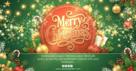 christmas greetings Facebook Shared Image template