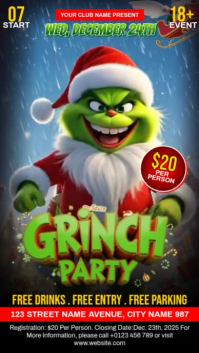 Black Grinch Party Instagram Reel Template