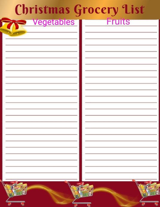 Christmas Grocery List Flyer Template PosterMyWall christmas-grocery-list-flyer-template-postermywall