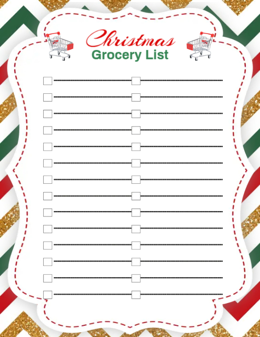 Copy Of Christmas Grocery List Printable PosterMyWall copy-of-christmas-grocery-list-printable-postermywall