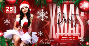 CHRISTMAS HANGOVER PARTY Facebook Gedeelde Prent template
