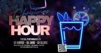 Christmas Happy Hour Facebook Shared Image template