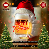 Christmas Happy Hour Design Template Wpis na Instagrama