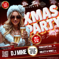 Christmas Happy Hour Design Template Vierkant (1:1)