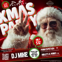 Christmas Happy Hour Design Template Square (1:1)