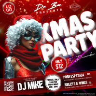 Christmas Happy Hour Design Template Kwadrat (1:1)