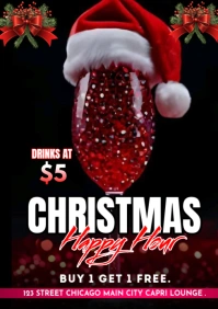 christmas happy hour A3 template