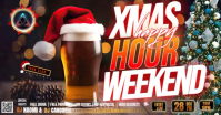 Christmas Happy Hour Design Template Video Facebook Shared Image