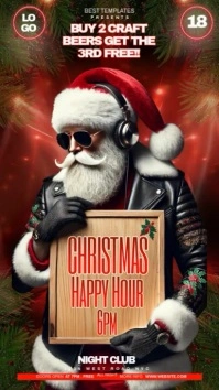 christmas Happy Hour instagram story template