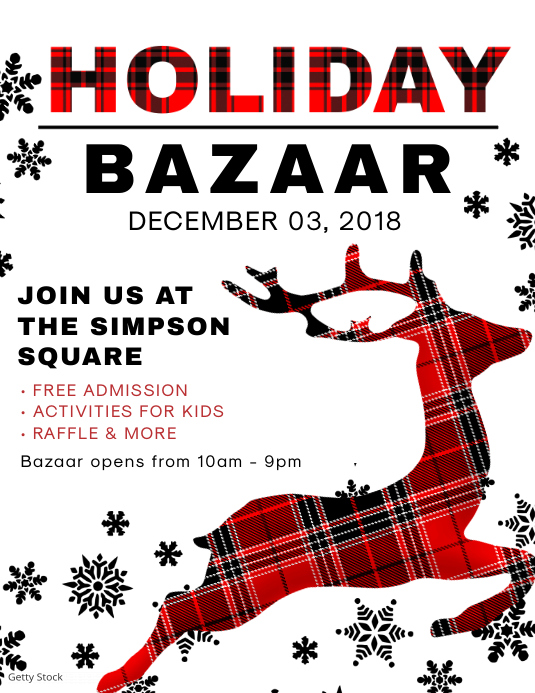 Weihnachtsferien Basar Flyer Design--Vorlage | PosterMyWall