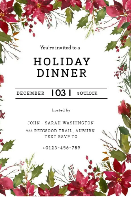 Copy of Christmas Holiday Dinner Ads | PosterMyWall