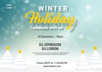 Christmas Holiday Party Banner Template Carte postale
