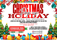 Christmas Holiday Pop-Up Festival A4 template