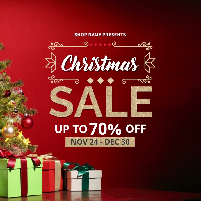 Christmas Holiday Sale Banner Vorlage Postermywall