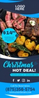 Christmas Hot Deal Ads Roll Up na Banner 2' × 5' template