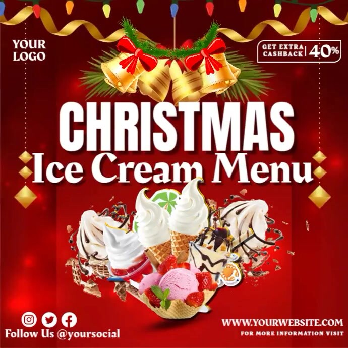 Copy of Christmas Ice Cream Menu (1) | PosterMyWall