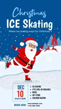 Christmas Ice Skating Ad Template Instagram Story
