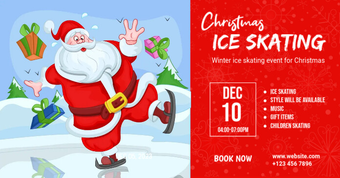 Christmas Ice Skating Banner Template | PosterMyWall