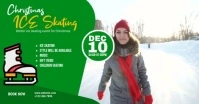 Christmas Ice Skating Banner auf Facebook geteiltes Bild template