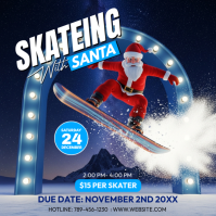 Christmas Ice Skating Instagram Post template