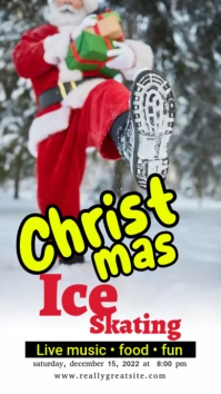 Christmas ice skating WhatsApp Status template