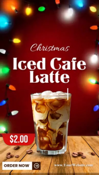 Christmas Iced Latte Promo Reels template
