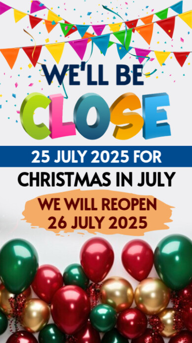 Christmas In July Celebration Party Instagram Story Template