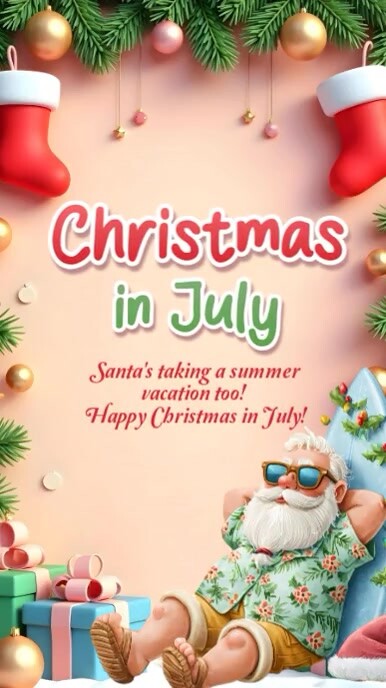 Christmas in July História do Instagram template