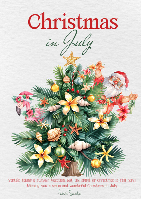 Christmas in July A4 template
