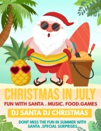 Christmas in july Pamflet (Letter AS) template