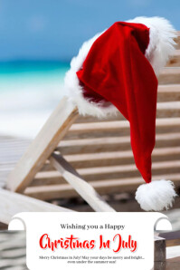 Christmas In July Poster template