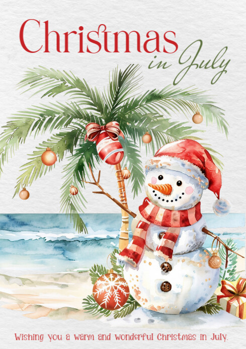Christmas in July A4 template